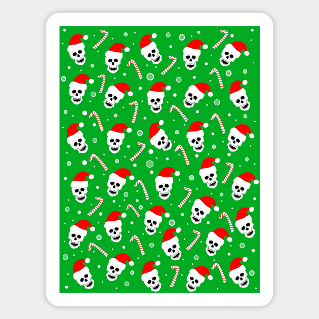 Skulls And Candy Canes Sticker by SartorisArt1